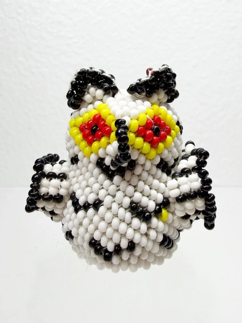 Vintage Native Zuni Beaded Mini Owl Figurine